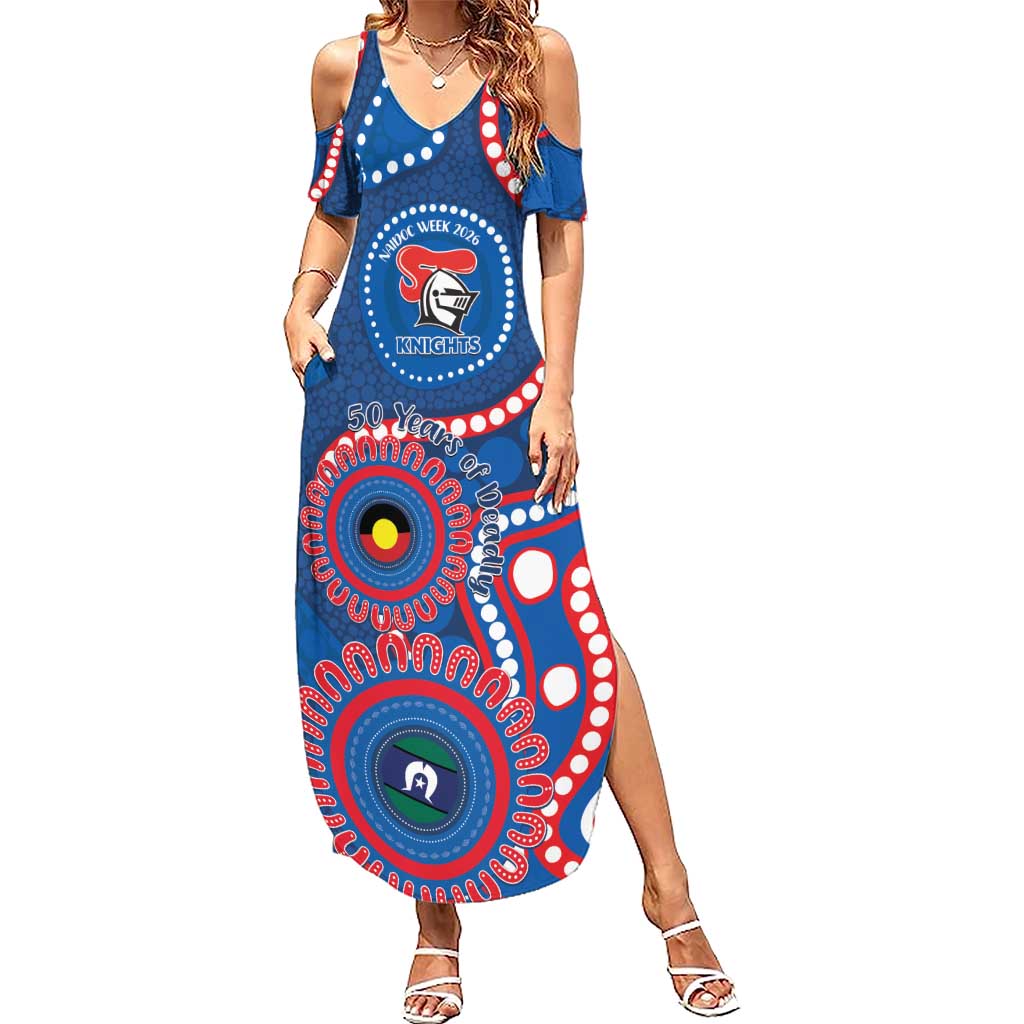 Knights NAIDOC Week 2026 Personalised Summer Maxi Dress 50 Years of Deadly Aboriginal Art