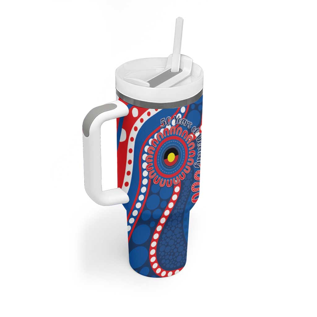 Knights NAIDOC Week 2026 Personalised Tumbler With Handle 50 Years of Deadly Aboriginal Art