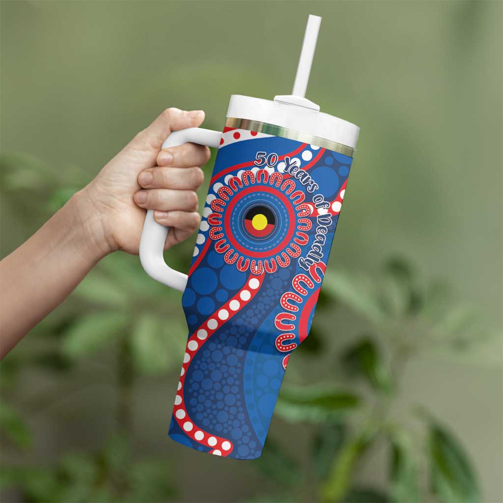 Knights NAIDOC Week 2026 Personalised Tumbler With Handle 50 Years of Deadly Aboriginal Art