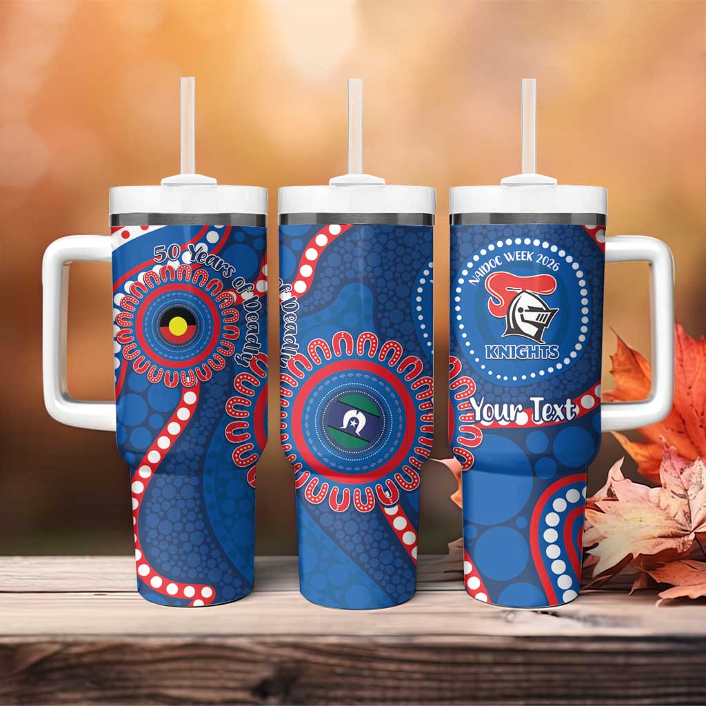 Knights NAIDOC Week 2026 Personalised Tumbler With Handle 50 Years of Deadly Aboriginal Art