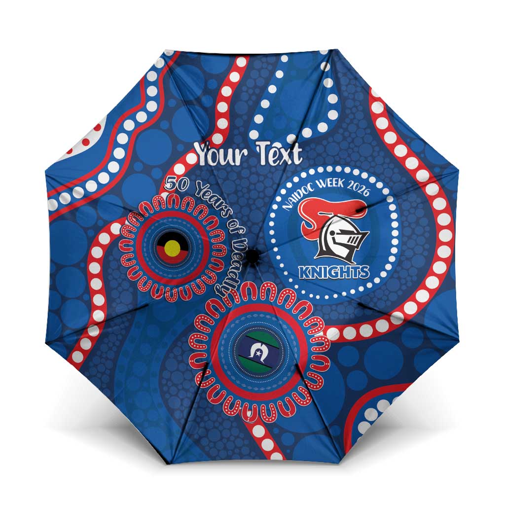 Knights NAIDOC Week 2026 Personalised Umbrella 50 Years of Deadly Aboriginal Art