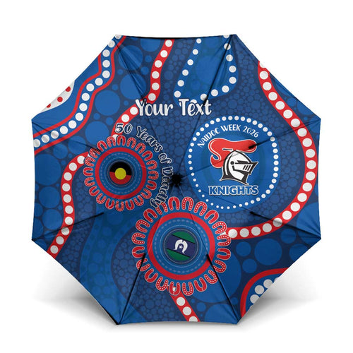 Knights NAIDOC Week 2026 Personalised Umbrella 50 Years of Deadly Aboriginal Art