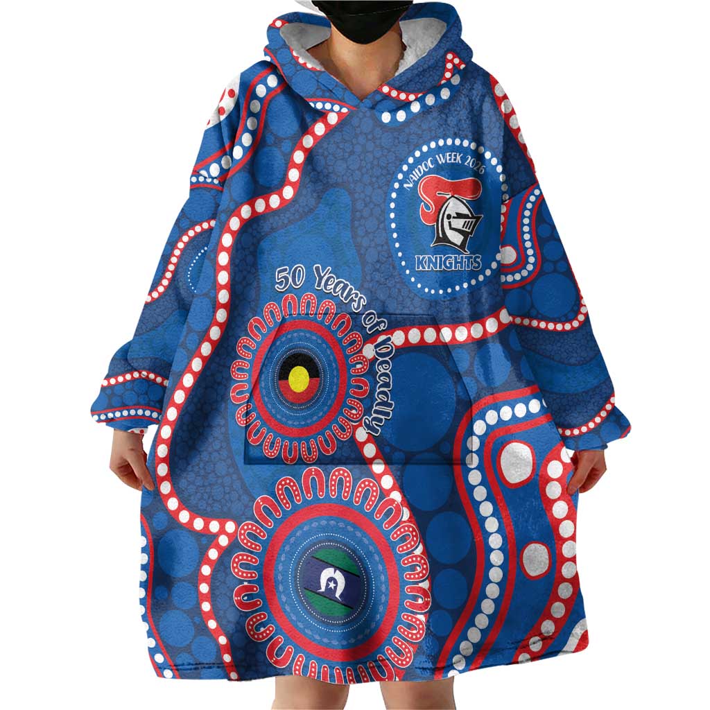 Knights NAIDOC Week 2026 Personalised Wearable Blanket Hoodie 50 Years of Deadly Aboriginal Art
