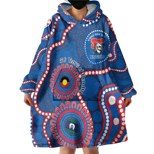 Knights NAIDOC Week 2026 Personalised Wearable Blanket Hoodie 50 Years of Deadly Aboriginal Art