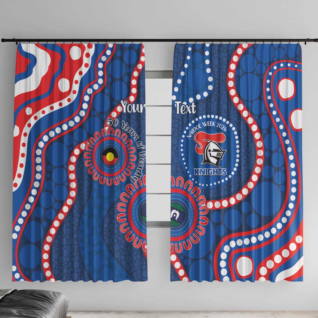 Knights NAIDOC Week 2026 Personalised Window Curtain 50 Years of Deadly Aboriginal Art