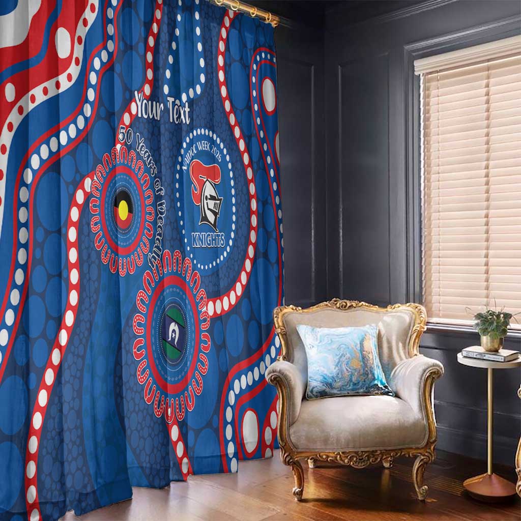 Knights NAIDOC Week 2026 Personalised Window Curtain 50 Years of Deadly Aboriginal Art