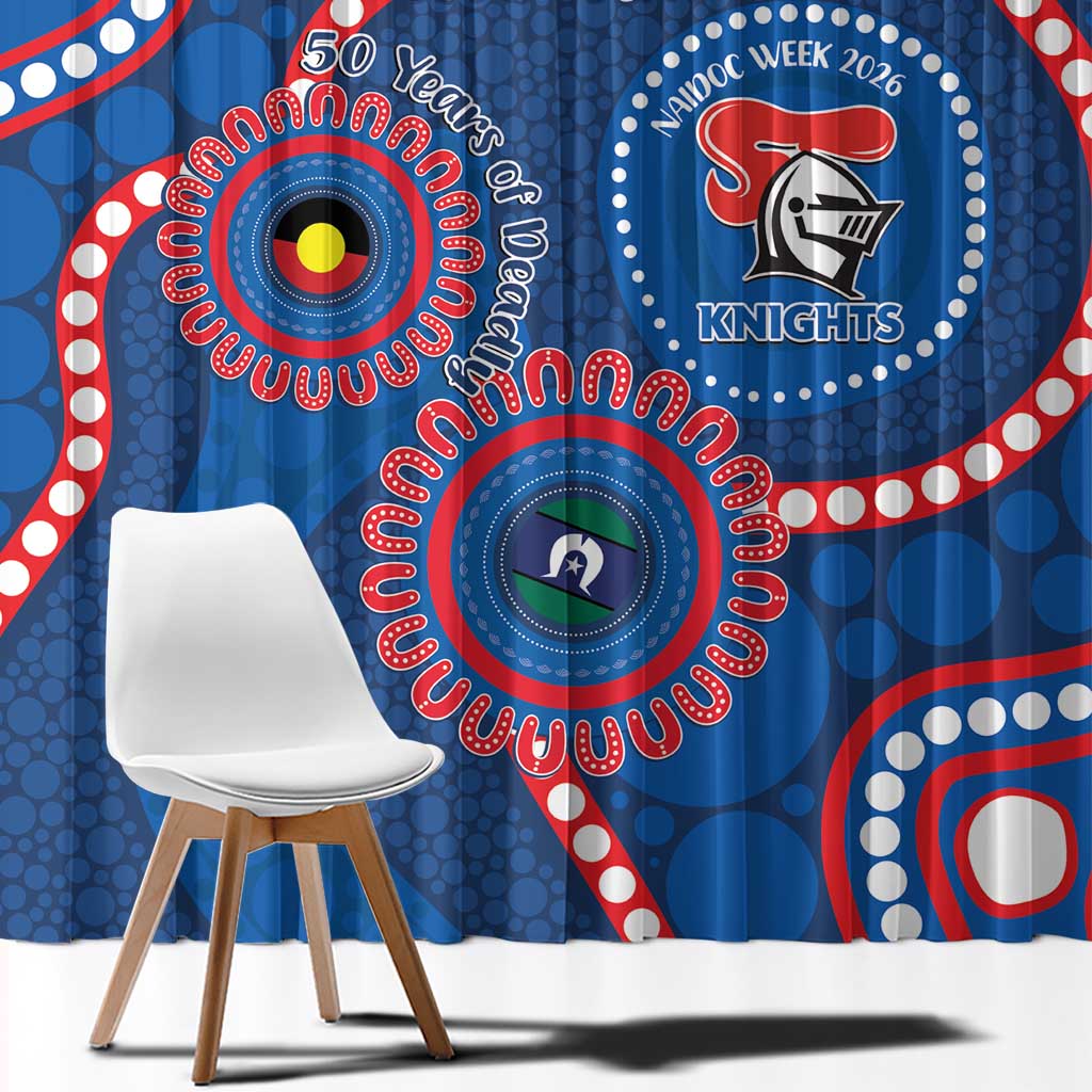 Knights NAIDOC Week 2026 Personalised Window Curtain 50 Years of Deadly Aboriginal Art