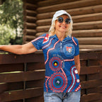 Knights NAIDOC Week 2026 Personalised Women Polo Shirt 50 Years of Deadly Aboriginal Art