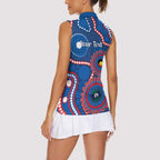 Knights NAIDOC Week 2026 Personalised Women Sleeveless Polo Shirt 50 Years of Deadly Aboriginal Art