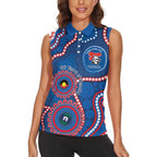 Knights NAIDOC Week 2026 Personalised Women Sleeveless Polo Shirt 50 Years of Deadly Aboriginal Art