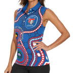 Knights NAIDOC Week 2026 Personalised Women Sleeveless Polo Shirt 50 Years of Deadly Aboriginal Art