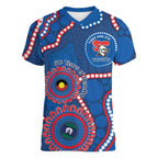 Knights NAIDOC Week 2026 Personalised Women V-Neck T-Shirt 50 Years of Deadly Aboriginal Art