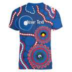 Knights NAIDOC Week 2026 Personalised Women V-Neck T-Shirt 50 Years of Deadly Aboriginal Art
