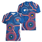 Knights NAIDOC Week 2026 Personalised Women V-Neck T-Shirt 50 Years of Deadly Aboriginal Art