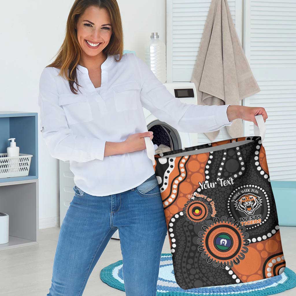 Tigers NAIDOC Week 2026 Personalised Laundry Basket 50 Years of Deadly Aboriginal Art