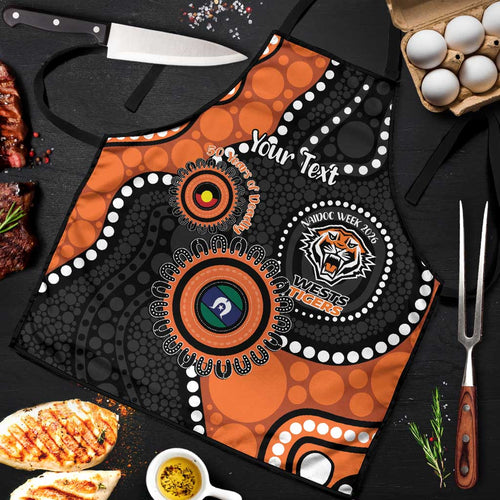 Tigers NAIDOC Week 2026 Personalised Apron 50 Years of Deadly Aboriginal Art