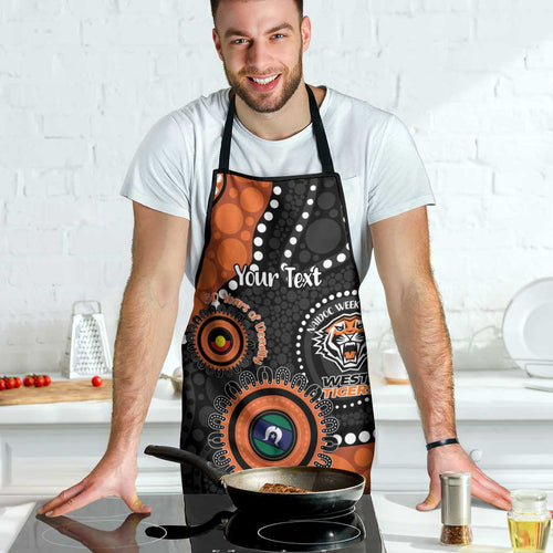 Tigers NAIDOC Week 2026 Personalised Apron 50 Years of Deadly Aboriginal Art