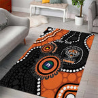 Tigers NAIDOC Week 2026 Personalised Area Rug 50 Years of Deadly Aboriginal Art