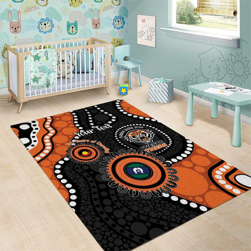 Tigers NAIDOC Week 2026 Personalised Area Rug 50 Years of Deadly Aboriginal Art