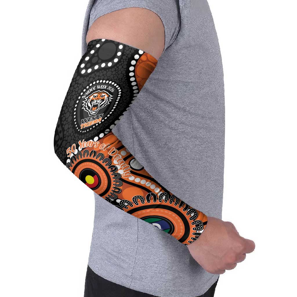 Tigers NAIDOC Week 2026 Personalised Arm Sleeves 50 Years of Deadly Aboriginal Art