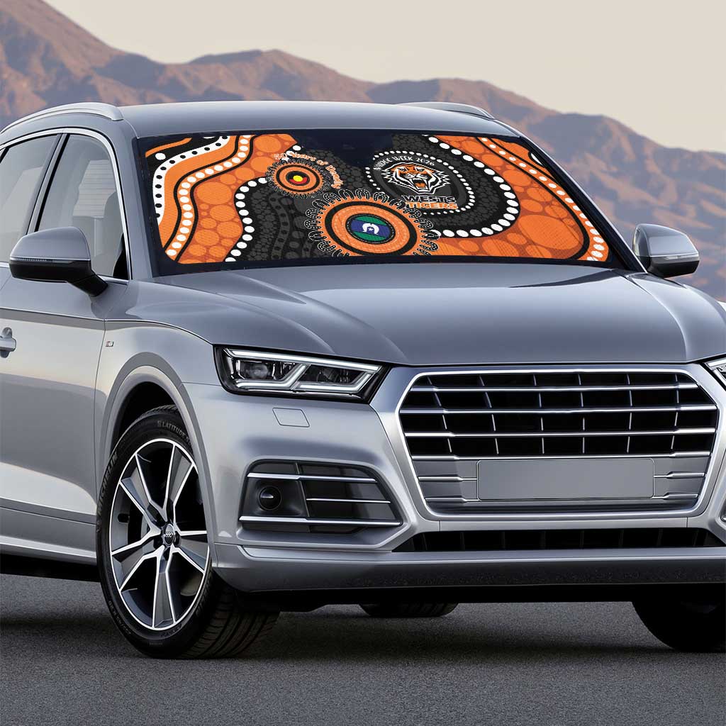 Tigers NAIDOC Week 2026 Personalised Auto Sun Shade 50 Years of Deadly Aboriginal Art