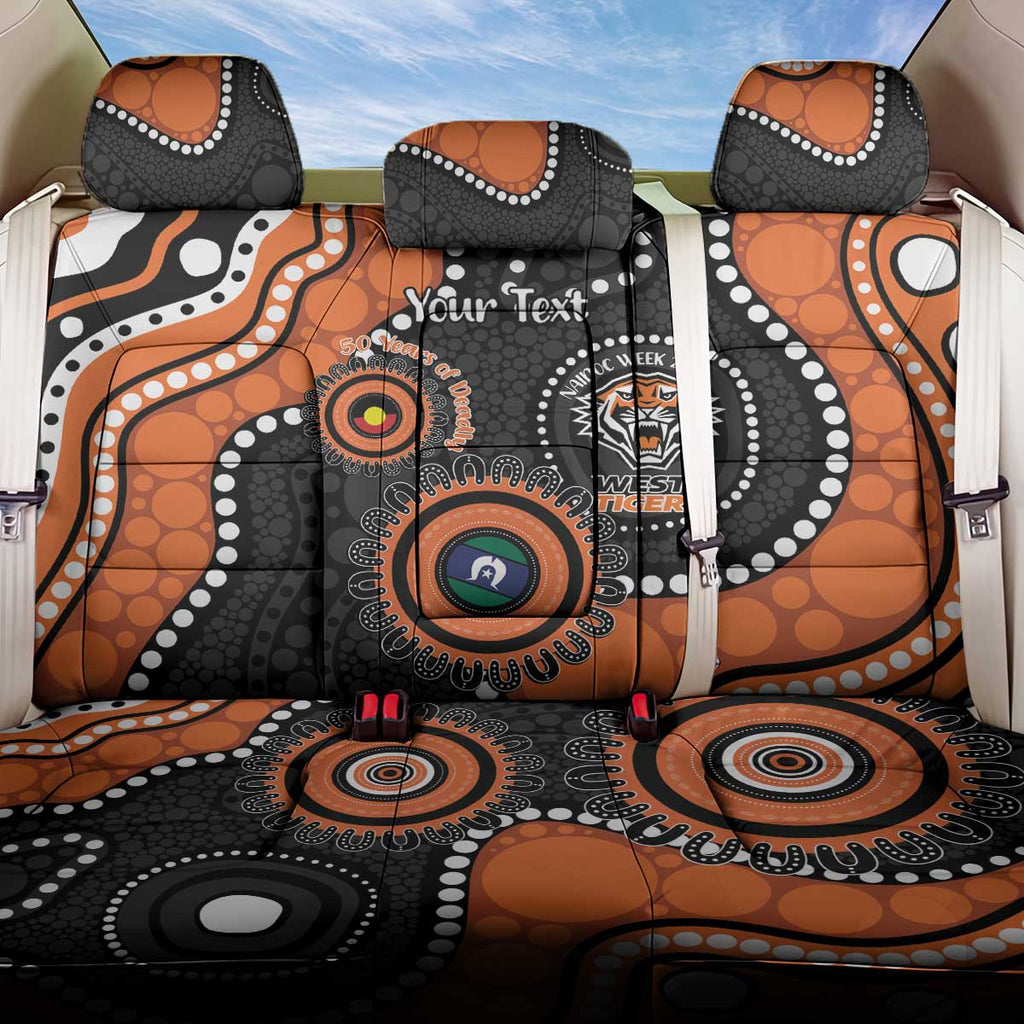 Tigers NAIDOC Week 2026 Personalised Back Car Seat Cover 50 Years of Deadly Aboriginal Art