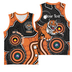 Tigers NAIDOC Week 2026 Personalised Basketball Jersey 50 Years of Deadly Aboriginal Art