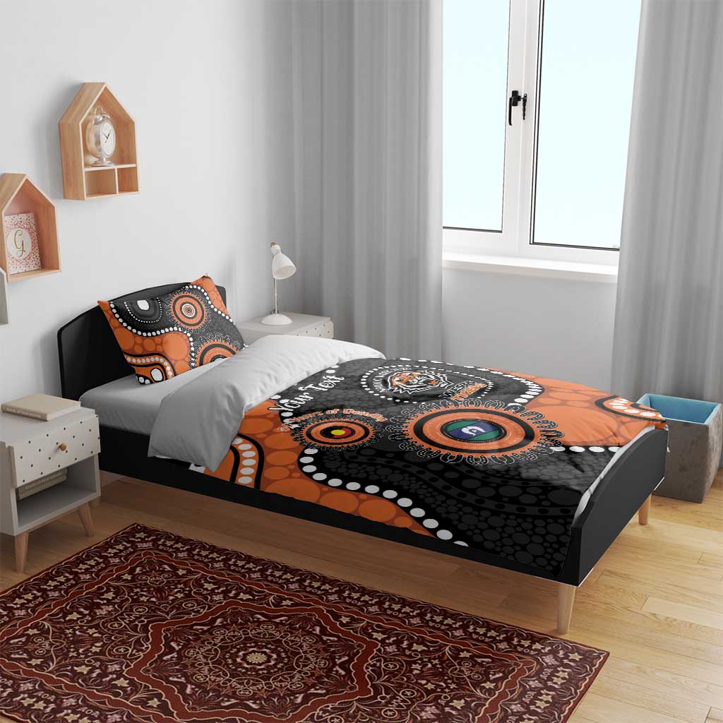 Tigers NAIDOC Week 2026 Personalised Bedding Set 50 Years of Deadly Aboriginal Art