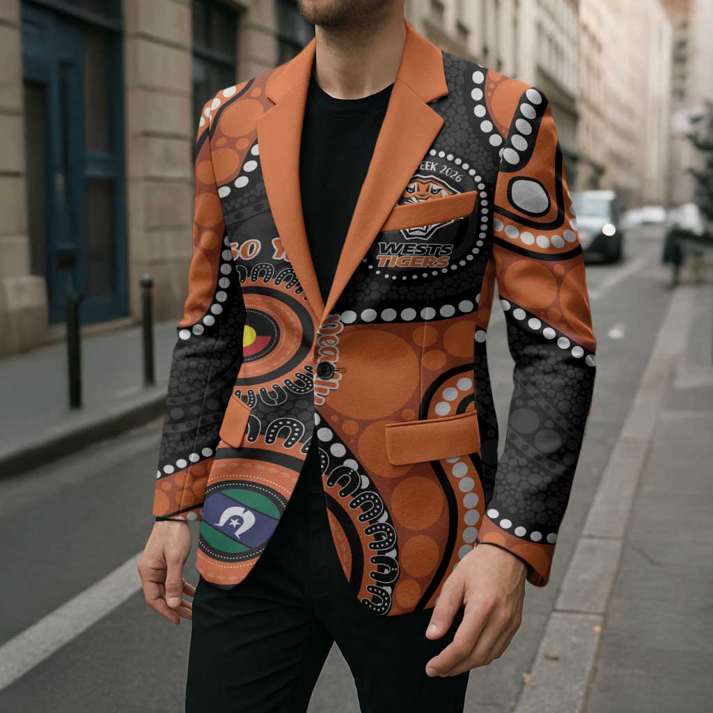 Tigers NAIDOC Week 2026 Personalised Blazer 50 Years of Deadly Aboriginal Art