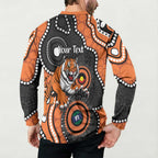Tigers NAIDOC Week 2026 Personalised Button Sweatshirt 50 Years of Deadly Aboriginal Art
