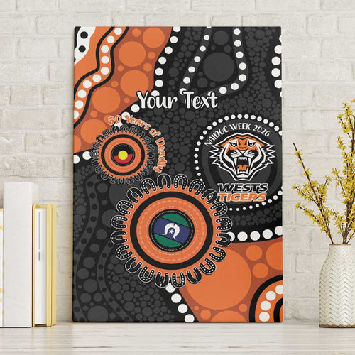 Tigers NAIDOC Week 2026 Personalised Canvas Wall Art 50 Years of Deadly Aboriginal Art