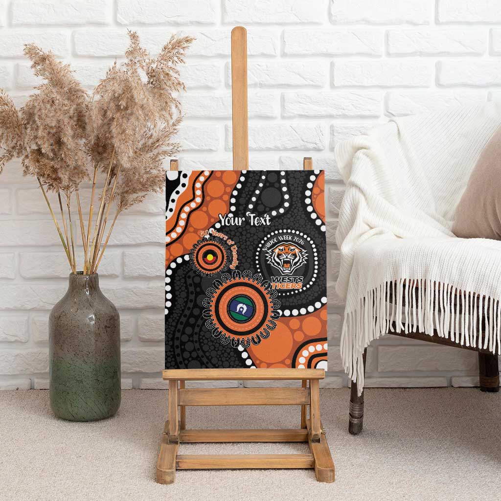 Tigers NAIDOC Week 2026 Personalised Canvas Wall Art 50 Years of Deadly Aboriginal Art
