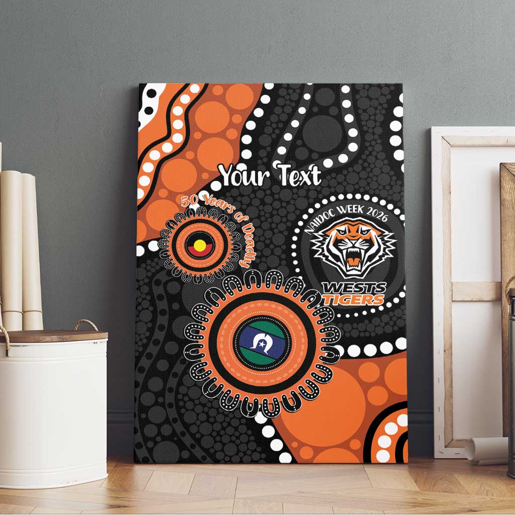 Tigers NAIDOC Week 2026 Personalised Canvas Wall Art 50 Years of Deadly Aboriginal Art