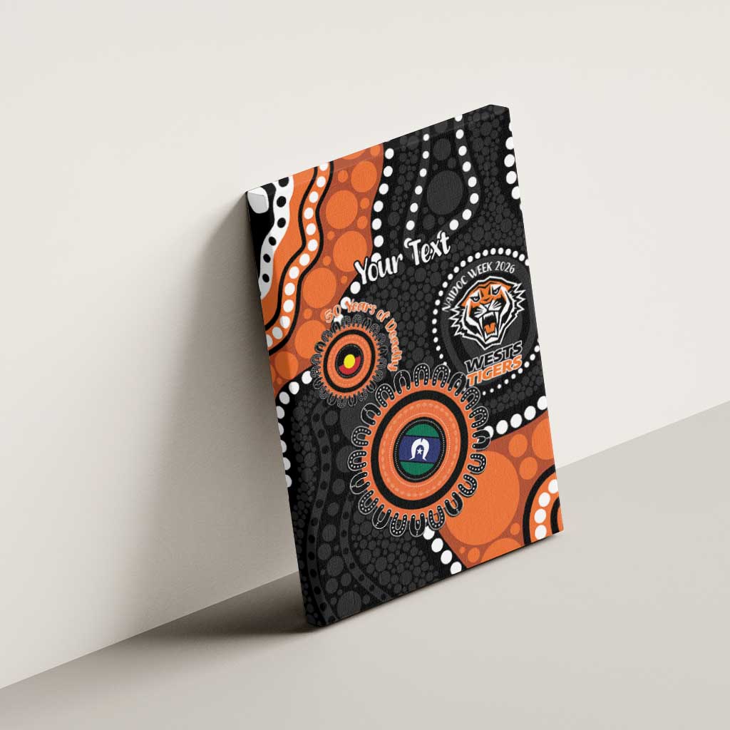 Tigers NAIDOC Week 2026 Personalised Canvas Wall Art 50 Years of Deadly Aboriginal Art