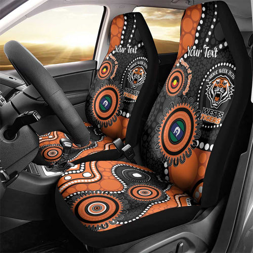 Tigers NAIDOC Week 2026 Personalised Car Seat Cover 50 Years of Deadly Aboriginal Art
