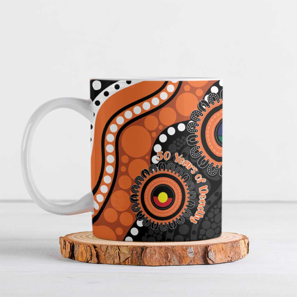 Tigers NAIDOC Week 2026 Personalised Ceramic Mug 50 Years of Deadly Aboriginal Art