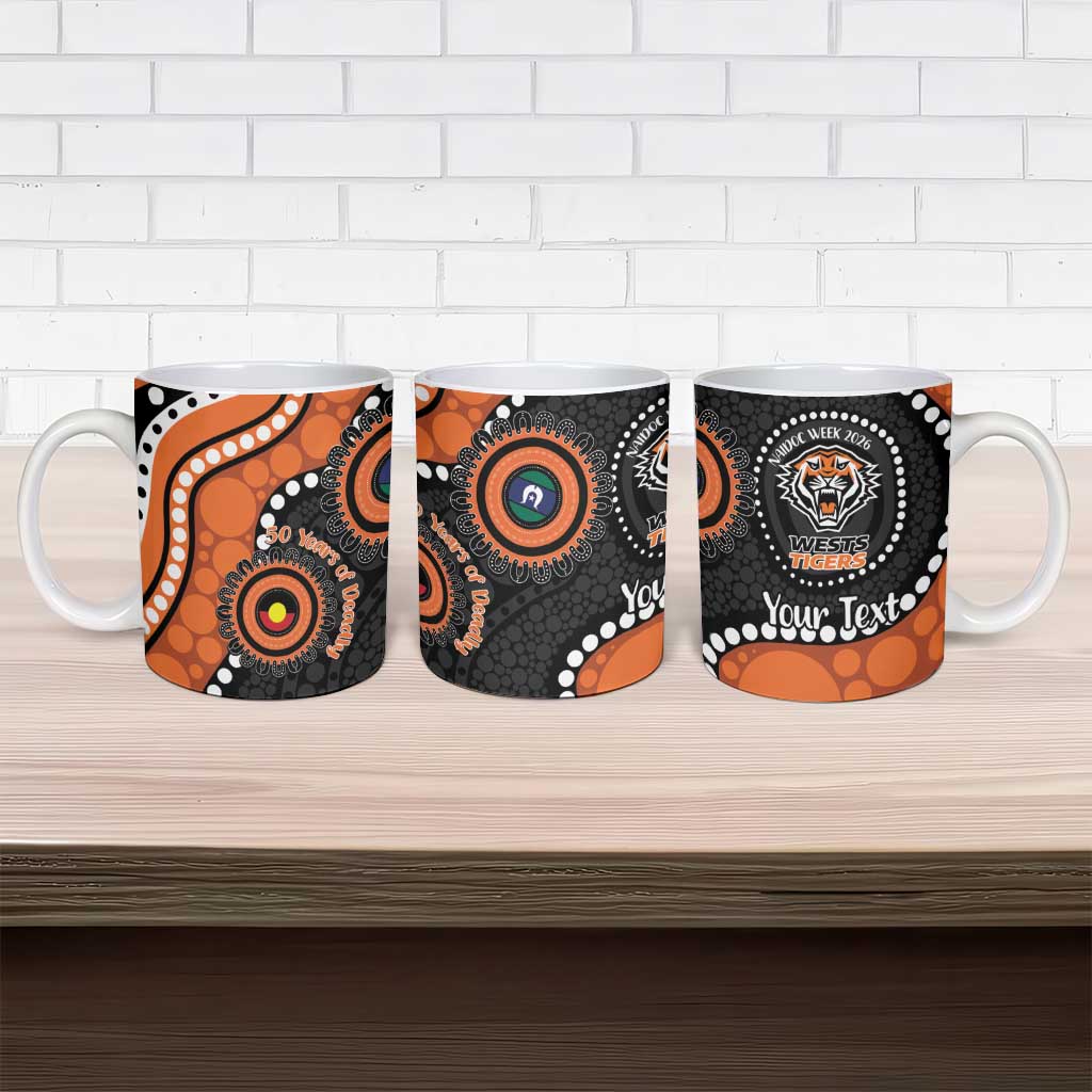Tigers NAIDOC Week 2026 Personalised Ceramic Mug 50 Years of Deadly Aboriginal Art
