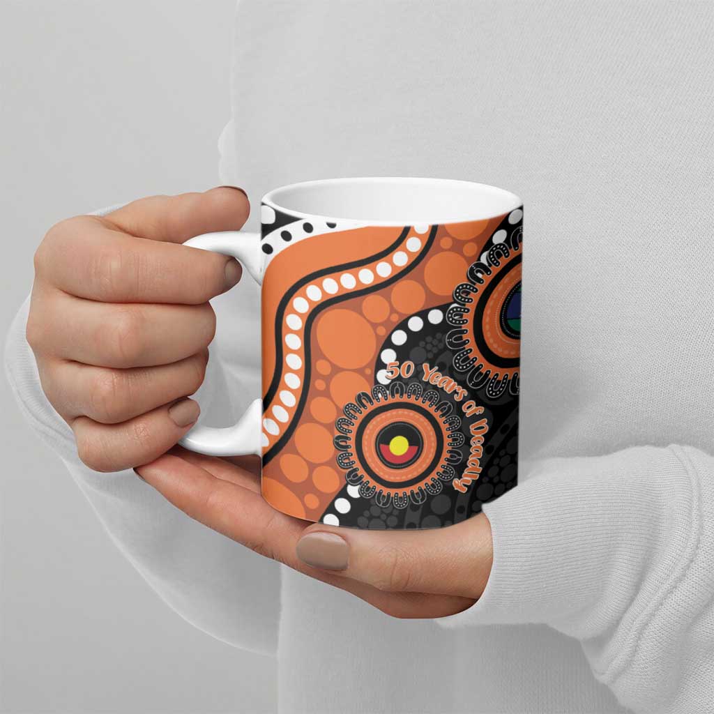 Tigers NAIDOC Week 2026 Personalised Ceramic Mug 50 Years of Deadly Aboriginal Art