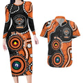 Tigers NAIDOC Week 2026 Personalised Couples Matching Long Sleeve Bodycon Dress and Hawaiian Shirt 50 Years of Deadly Aboriginal Art