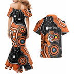 Tigers NAIDOC Week 2026 Personalised Couples Matching Mermaid Dress and Hawaiian Shirt 50 Years of Deadly Aboriginal Art