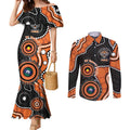 Tigers NAIDOC Week 2026 Personalised Couples Matching Mermaid Dress and Long Sleeve Button Shirt 50 Years of Deadly Aboriginal Art