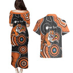 Tigers NAIDOC Week 2026 Personalised Couples Matching Puletasi and Hawaiian Shirt 50 Years of Deadly Aboriginal Art