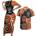 Tigers NAIDOC Week 2026 Personalised Couples Matching Short Sleeve Bodycon Dress and Hawaiian Shirt 50 Years of Deadly Aboriginal Art