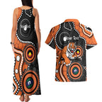 Tigers NAIDOC Week 2026 Personalised Couples Matching Tank Maxi Dress and Hawaiian Shirt 50 Years of Deadly Aboriginal Art