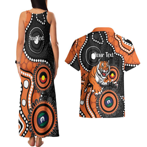 Tigers NAIDOC Week 2026 Personalised Couples Matching Tank Maxi Dress and Hawaiian Shirt 50 Years of Deadly Aboriginal Art