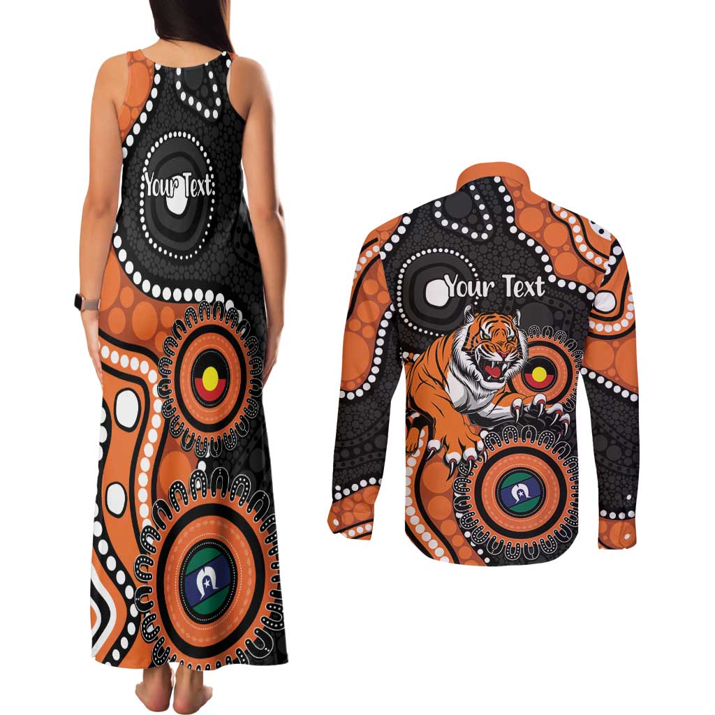 Tigers NAIDOC Week 2026 Personalised Couples Matching Tank Maxi Dress and Long Sleeve Button Shirt 50 Years of Deadly Aboriginal Art