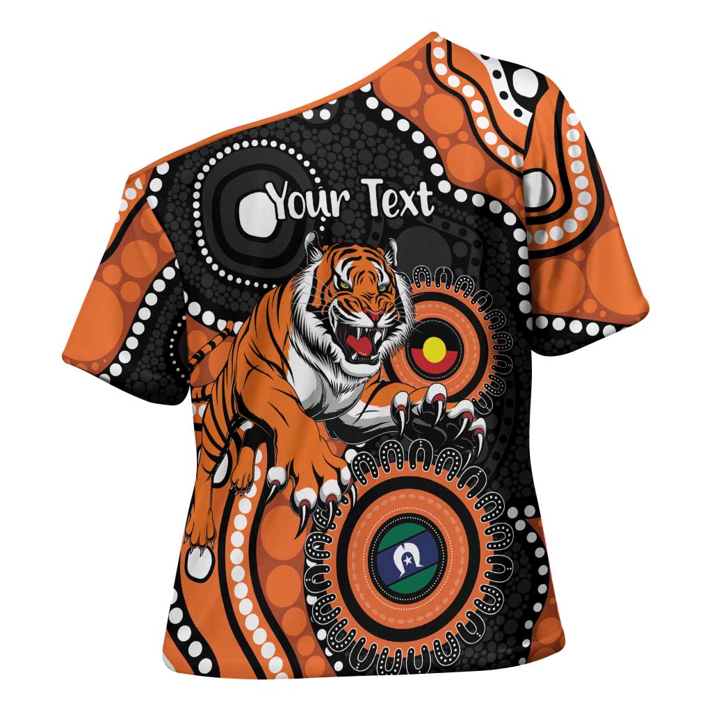 Tigers NAIDOC Week 2026 Personalised Cross Shoulder Shirt 50 Years of Deadly Aboriginal Art