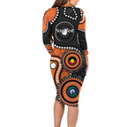 Tigers NAIDOC Week 2026 Personalised Family Matching Long Sleeve Bodycon Dress and Hawaiian Shirt 50 Years of Deadly Aboriginal Art