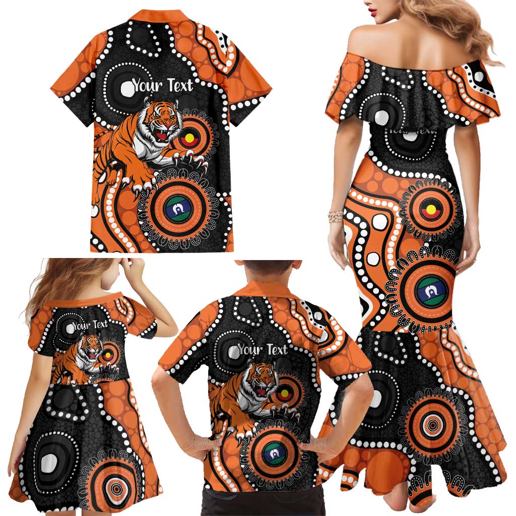 Tigers NAIDOC Week 2026 Personalised Family Matching Mermaid Dress and Hawaiian Shirt 50 Years of Deadly Aboriginal Art