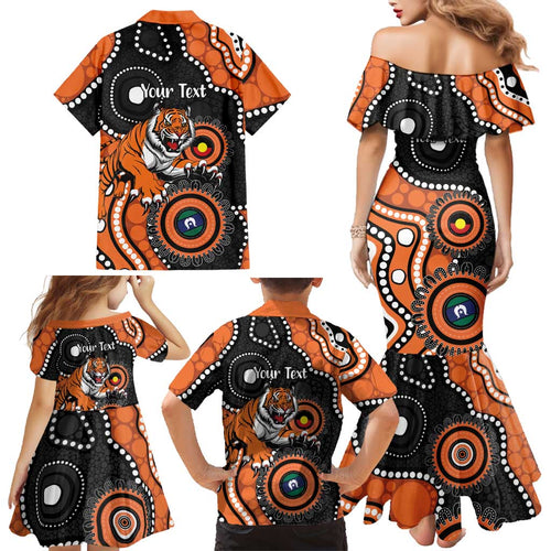 Tigers NAIDOC Week 2026 Personalised Family Matching Mermaid Dress and Hawaiian Shirt 50 Years of Deadly Aboriginal Art